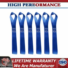 6 Pack Soft Loop Tie Down Straps 4500 Lbs Breaking Strength For Securing ATV UTV