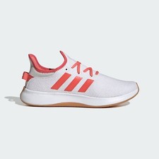 Women's Adidas Cloudfoam Pure White Preloved Scarlet  Size 6.5 