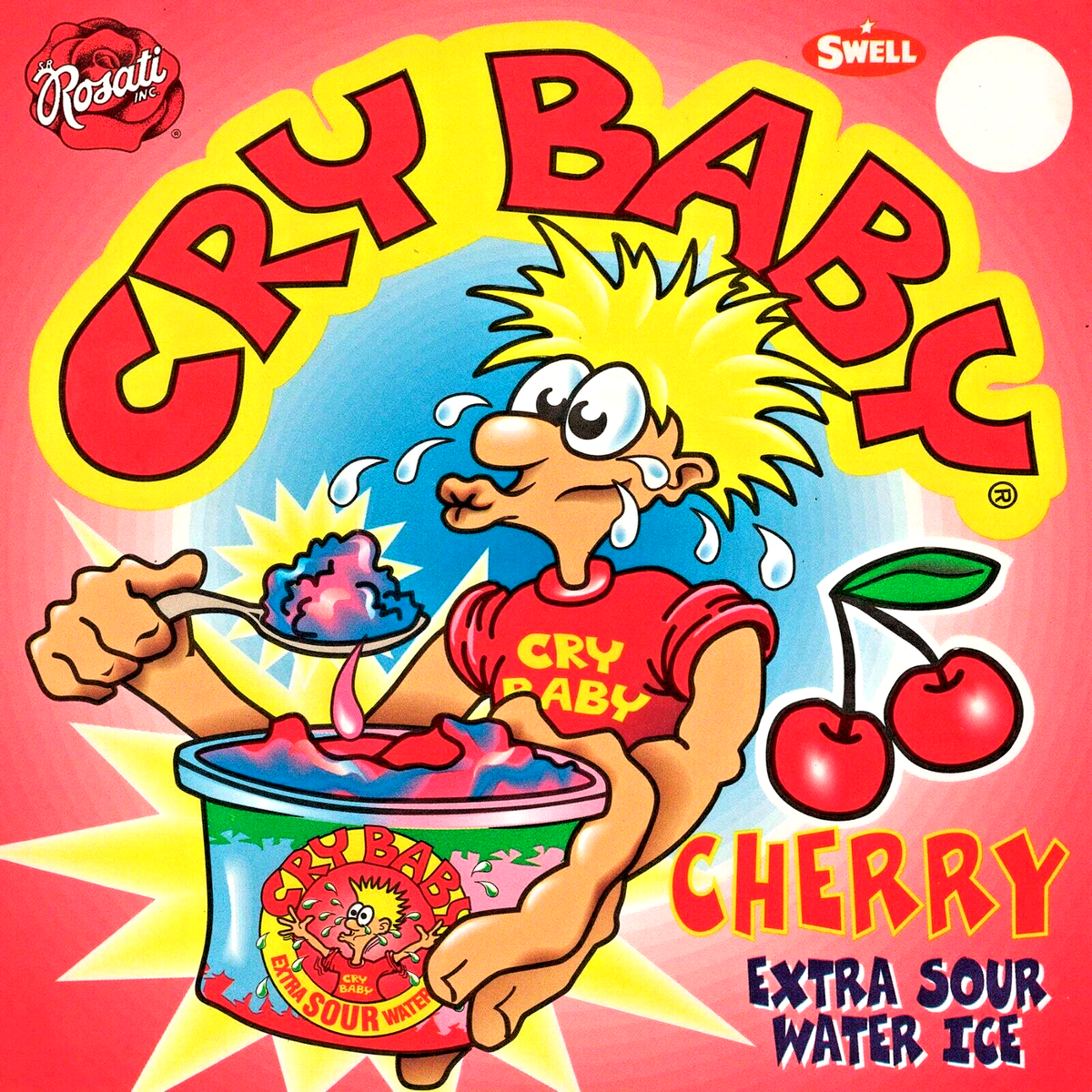 Rosatti Cry Baby Italian Water Ice Cherry Extra Sour, Truck