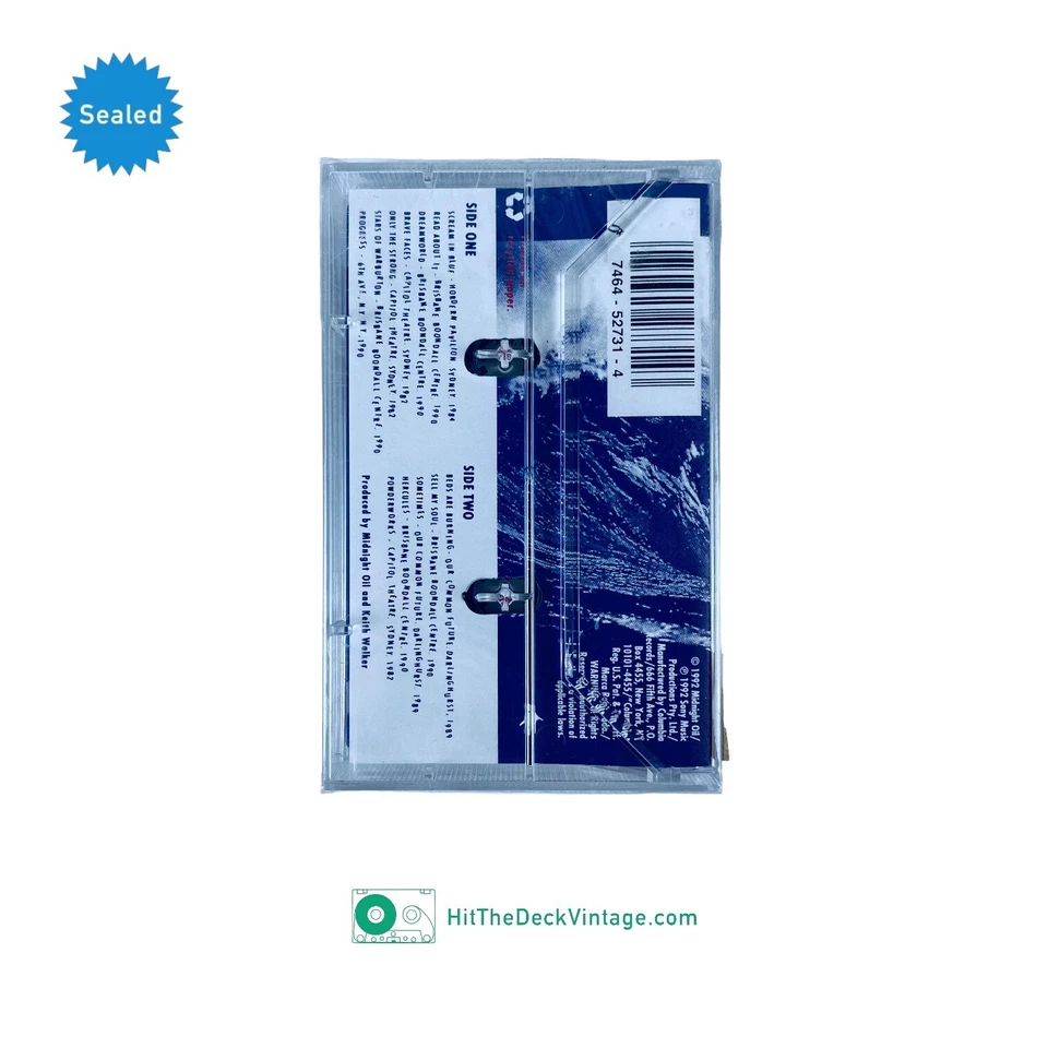 Midnight Oil - Scream In Blue Live Cassette Tape (1992) US 1st Alt Rock SEALED - Image 2 of 4