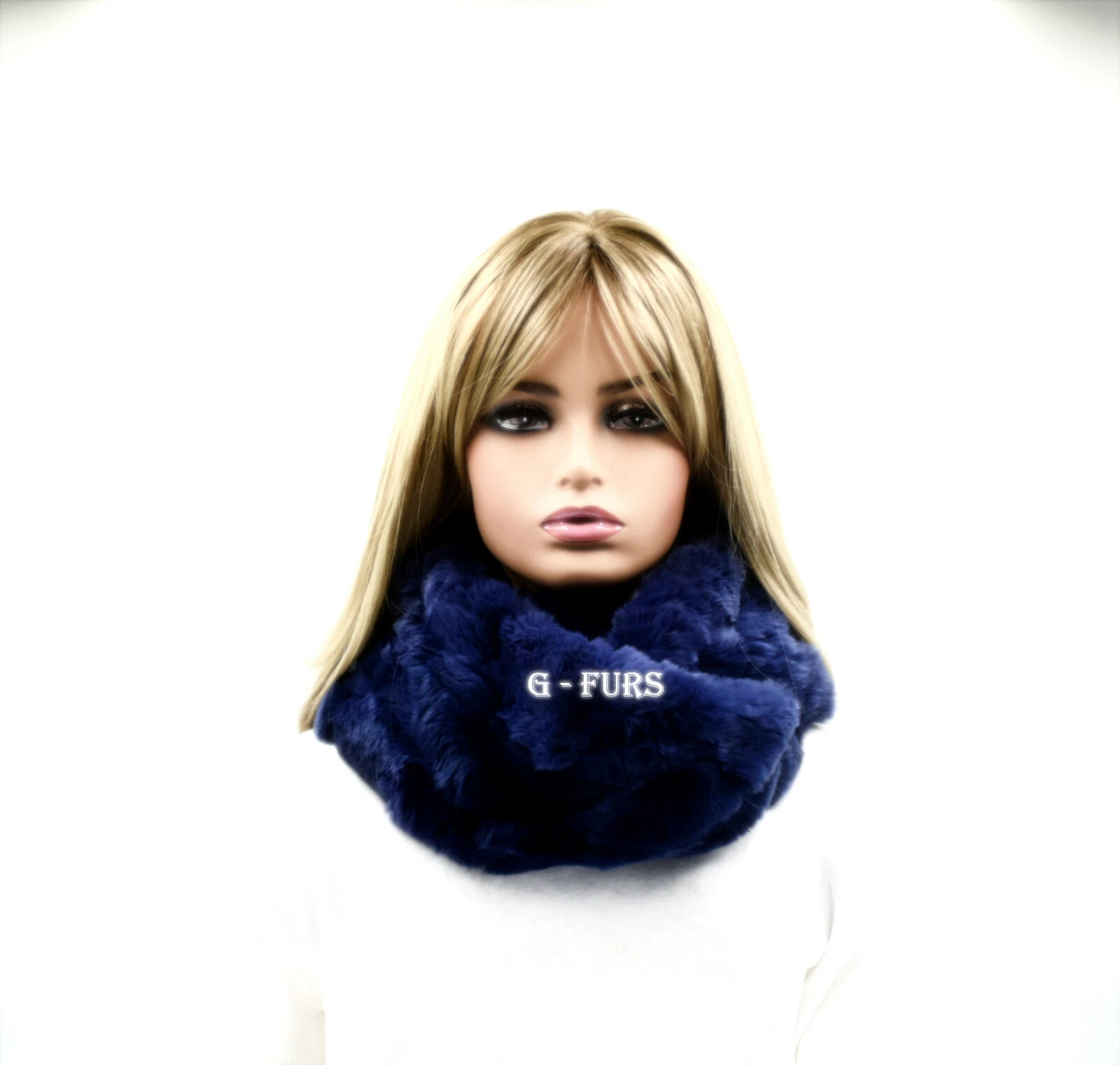 Luxurious Real Rex Rabbit Loop Collar - Scarf - Super Warm and Super Soft