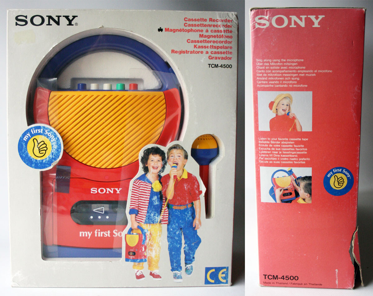 VINTAGE 80'S MY FIRST SONY TCM-4500 CASSETTE RECORDER PLAYER VINTAGE 80'S MY FIRST SONY TCM-4500 CASSETTE RECORDER PLAYER