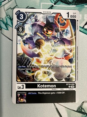 Kotemon BT18-058 C Digimon Release Special Booster 2.0 NM