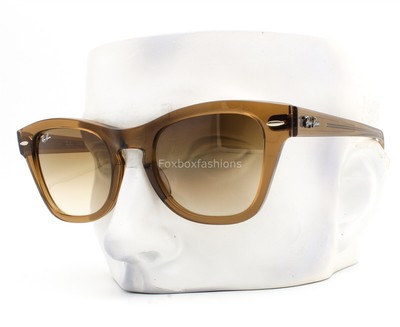 Ray-Ban RB 0707S 6640/51 Sunglasses Crystal Light Brown Glass Lens 50mm w/case