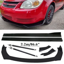 Front Bumper Lip Spoiler Splitter Glossy Black Extension For Chevrolet Cobalt