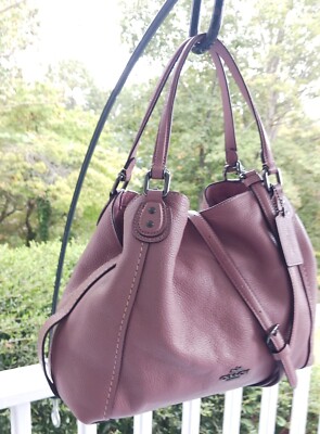 Coach 57124 Edie 28 SMALL Dusty Rose Leather Shoulder/Crossbody