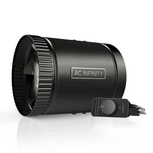 Inline Booster Duct Fan 6” - Quiet HVAC Blower for Basements Kitchens