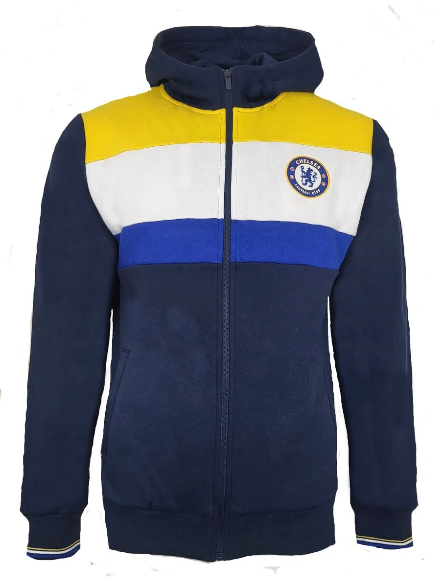 Official Chelsea FC Football Hoodie Boys 10 11 Years Kids Zip