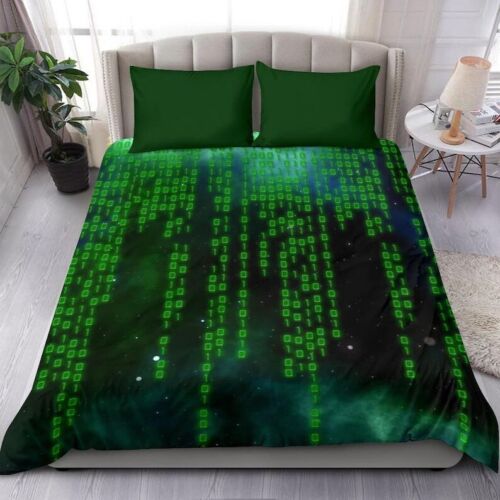 Matrix Code Duvet Cover and pillow Covers - Matrix Bedding Set - Bed Cover