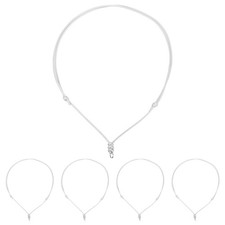 5pcs Adjustable Necklace Cords 1.5MM 12.6-25.2 Inch Handmade Craft Ropes White