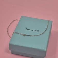 Tiffany & Co. Sterling Silver Figure 8 Infinity Link Chain Necklace Size 16"