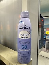 Coppertone Every Tone Sunscreen Lotion Spray No White Residue SPF 50 - 5 oz r 2.00 per gallon