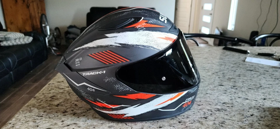 Casco Suomy Track-1 404 rojo antracita talla XXL Foto 2 de 4