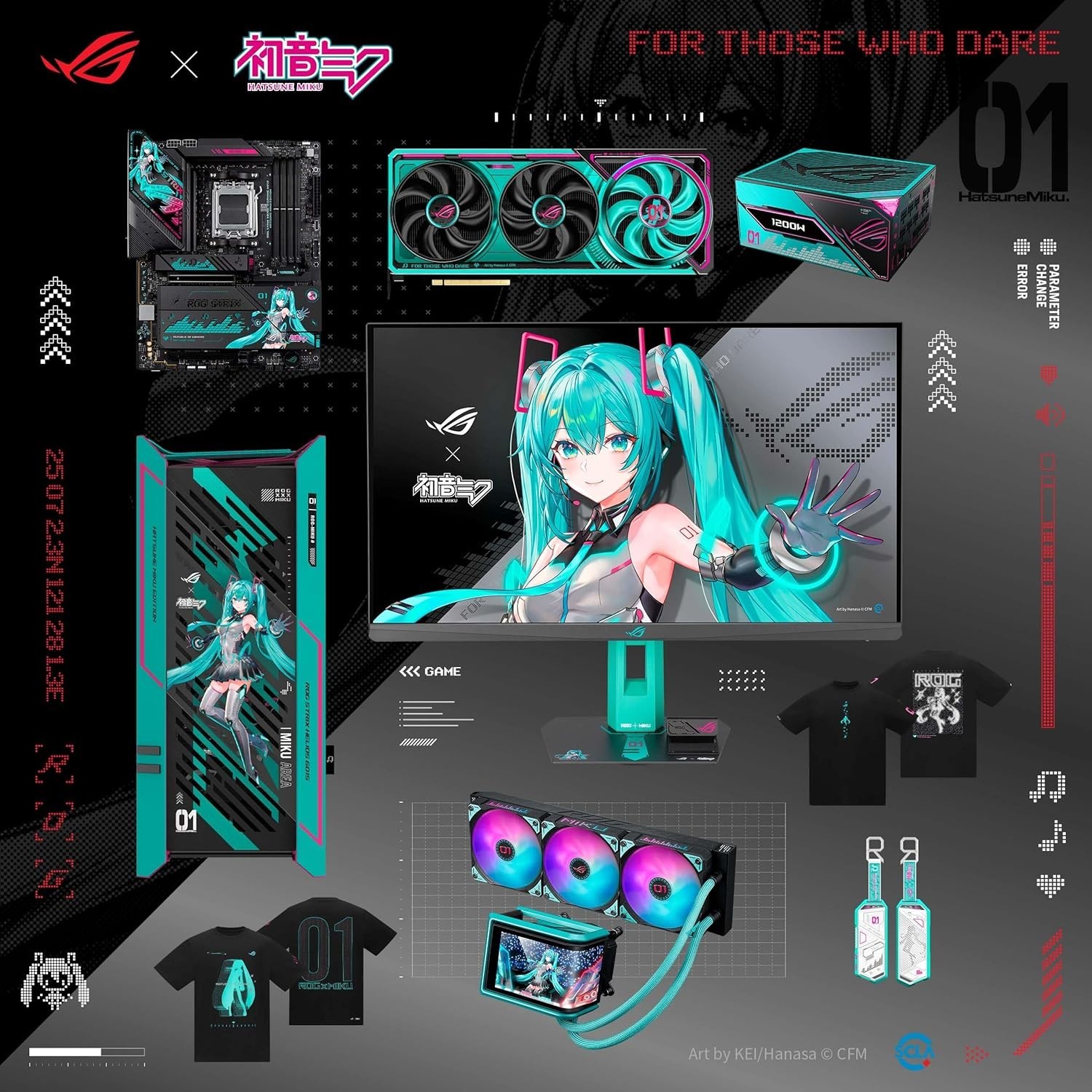 ASUS ROG Thor 1200W Hatsune Miku Edition 80 Plus Platinum ATX 3.1 Power Supply