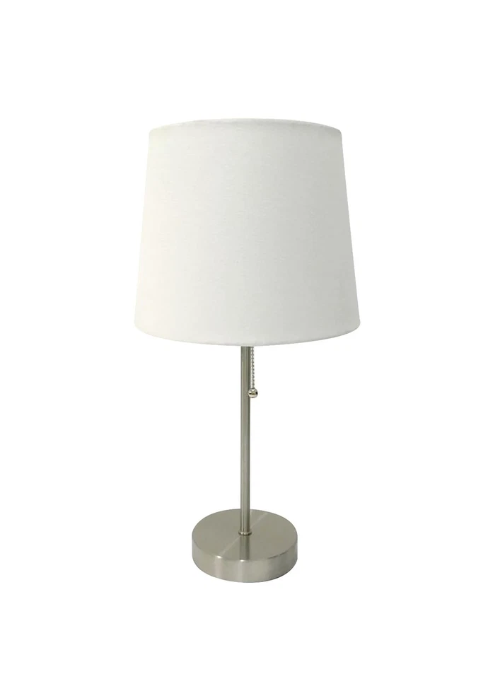 : Juego de lámparas de pie y mesa tradicionales de 3 piezas en metal níquel cepillado... Foto 3 de 4