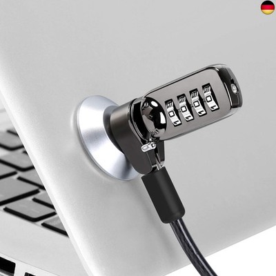 Laptopschloss Notebook Lock Mit 4-Digit Passwort Schutz Kombination Kabel 2m Län