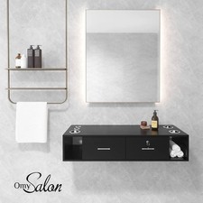 Barber Station Wall Mount Salon Hair Styling Beauty Spa Equipment With 2 Drawers