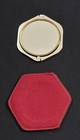 Vintage Shiseido Folding Compact Mirror Gold Tone w/Red Case Travel Vanity Japan — photo 9
