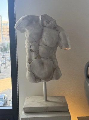 Elegant 25  Greco-Roman Style Torso Sculpture   Modern Decorative Accent