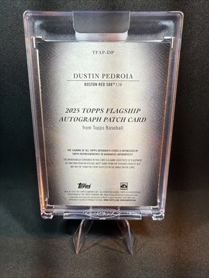 スポーツ選手 Dustin Pedroia 1/1 Autograph Patch Topps 2025 Flagship Autograph Patch Dustin Pedroia 1/1 Red Sox
