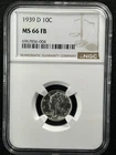 1939-D 10C FB Mercury Dime NGC MS66FB  6967856-004