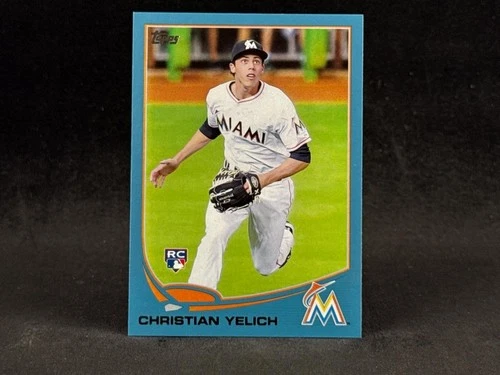 2013 TOPPS UPDATE BASEBALL CHRISTIAN YELICH US290 ROOKIE WAL-MART BLUE BORDER SP