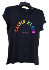 Calvin Klein Jeans Women s T Shirt Small Short Sleeve Cotton/polyester