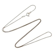 Vintage Italy Sterling Silver 925 Box Chain Necklace 18"