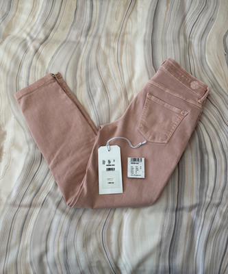 MAC Dream Chic Jeans Cropped Zippered Leg Pink Rose Rogue Color Size 2  $248