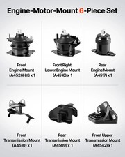 Engine Motor Mount and Transmission Mount Kit Replacement, Set of 6, Compatible