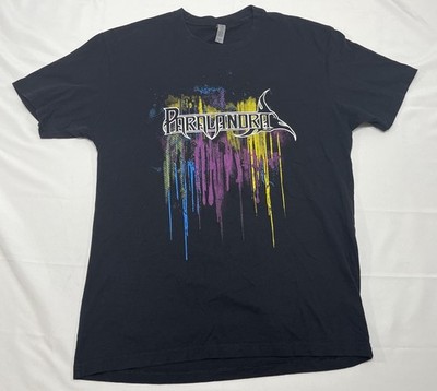 Paralandra Rock Band Paint Dripping Logo Tour Cotton Black Men's Size Medium