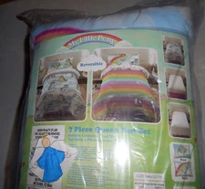 MY LITTLE PONY 7 PIECE QUEEN COMFORTER BED RETRO PONIES SHEET SET FRANCO