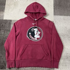 Florida State Seminoles Nike Hoodie Center Swoosh Hoodie Mens Small Burgundy