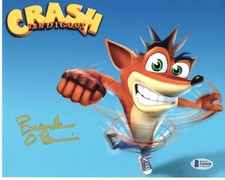 Brendan O'Brien signed 8x10 Photo Crash Bandicoot Beckett Authentication