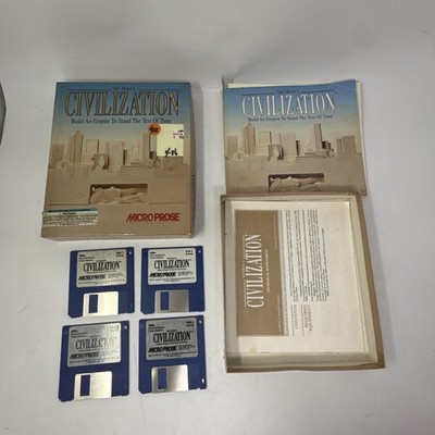 Sid Meier s Civilization PC Big Box 3.5'' Disks MicroProse 1993