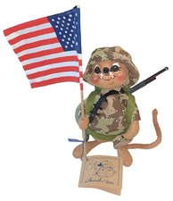 1991 Annalee Desert Storm Mouse Soldier Mouse Army Military American Flag USA