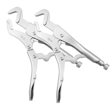 Curved Jaw Locking Pliers Adjustable Solid Pipe Clip Fast Release Grips C3L9