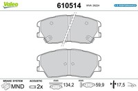 Valeo BremsbeläGe Bremsbelagsatz BremsklöTze E-PERFORMANCE Vorne 610514