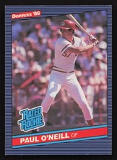 1986 Donruss #37 Paul O'Neill RC Rated Rookie Card Cincinnati Reds. rookie card picture