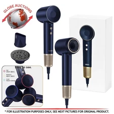 Laifen Swift Premium High Speed Hair Dryer Golden Blue With Diffuser & Smoother