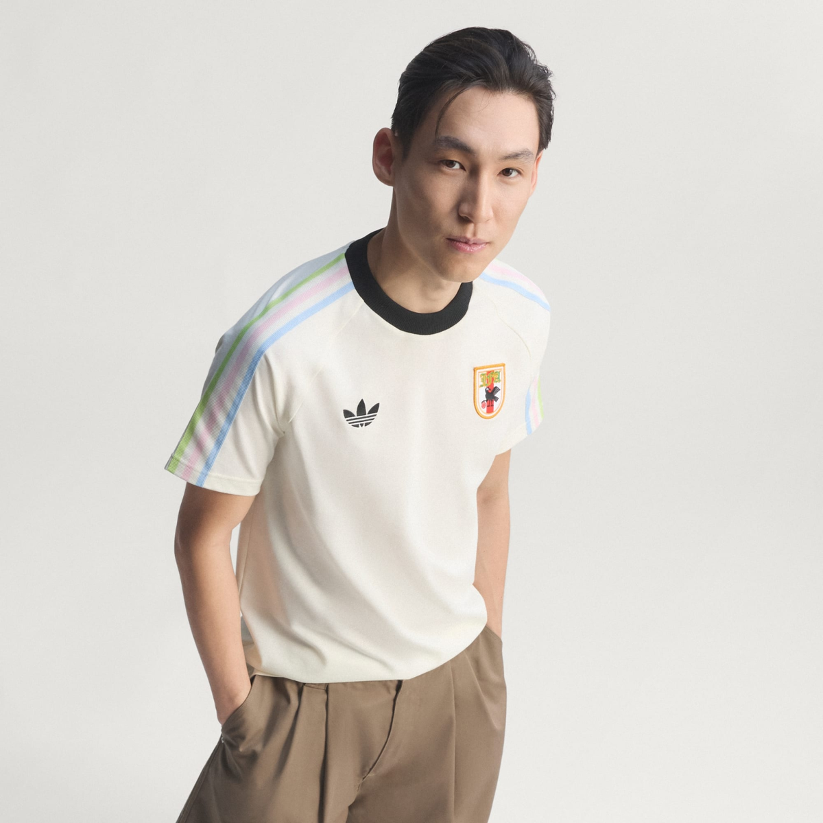 adidas 日本代表 シャツ ホワイト ストライプ adidas Japan National Team Originals T-shirt Off White KA9336