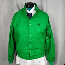 Pioneer Hi-Bred Green Swingster Jacket With Proud Farmer Logo Snap Front Large