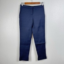 Theory Dark Blue Textured Ankle Pants Size 00