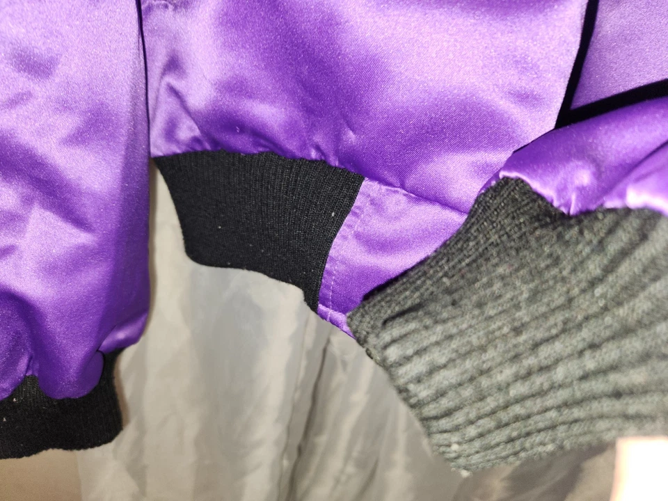 Chaqueta de satén púrpura grande de casino Ho-chunk reversible vintage de los años 90 Foto 3 de 4
