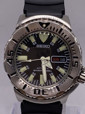 Seiko Black Monster 7S26 0350 SKX779 Diver's Excellent Condition