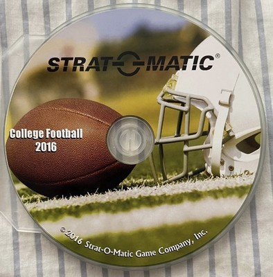2016 Strat-O-Matic College Football Game For Computer, 2015 Season & Card Images