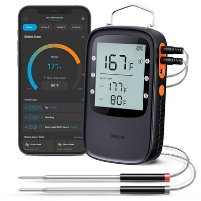 Govee Bluetooth Meat Thermometer | Wireless BBQ Grill Smoker Oven | Dual Probes