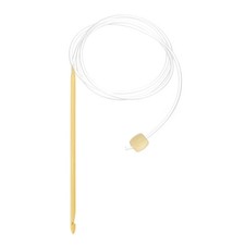 Bamboo Tunisian Circular Crochet Hook 4.5mm US G/7 with Cable and Bead End