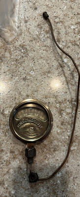 #ad Vintage General Electric Ashcroft Brass 2 1 2quot; Pressure Gauge New York Steampunk $65.00