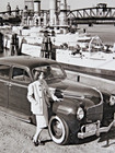 Vintage Historical Photograph 1930 Car & Naval Ship Dock  Printed by Alex Blendl — photo 4